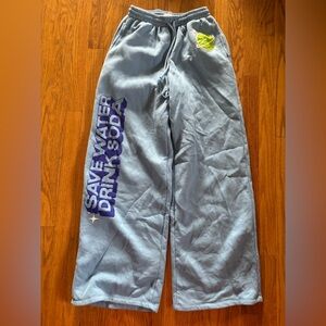 POPPI sweats Save Water Drink Soda Gray Joggers